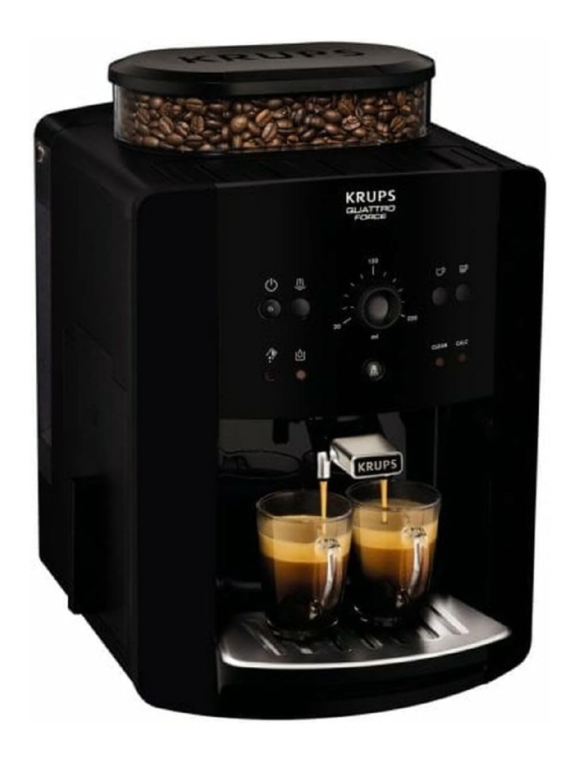 Cafetiere Automatique Grain Compacte Noir 15 Bars Cappuccino
