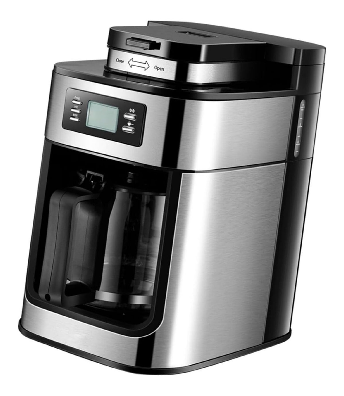 Cafetiere Filtre 1.2L avec Moulin a Grains LED et Programmable 12 Tasses