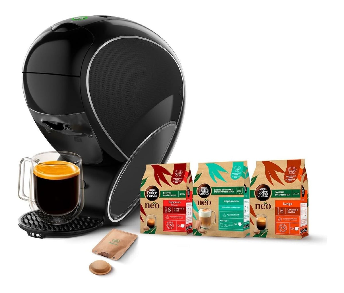 Machine a Capsules Connectee avec Mousse Lait et Technologie SmartBrew