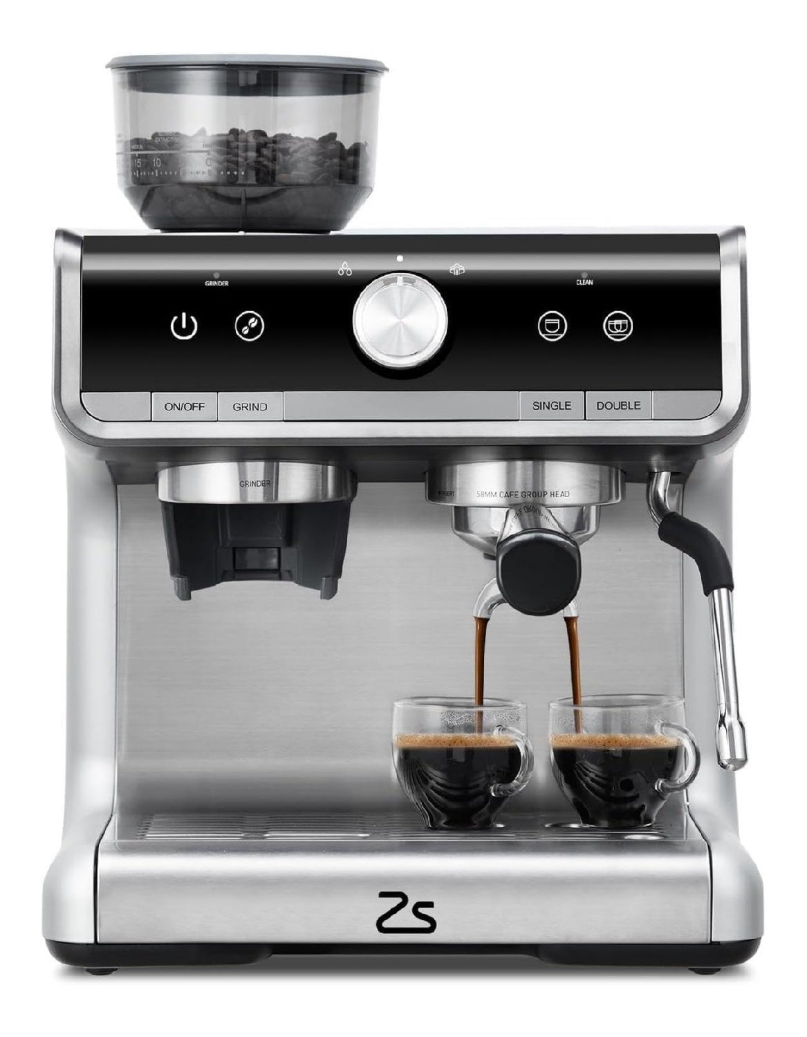 Machine Expresso Professionnelle avec Moulin 58mm et Buse Vapeur Acier