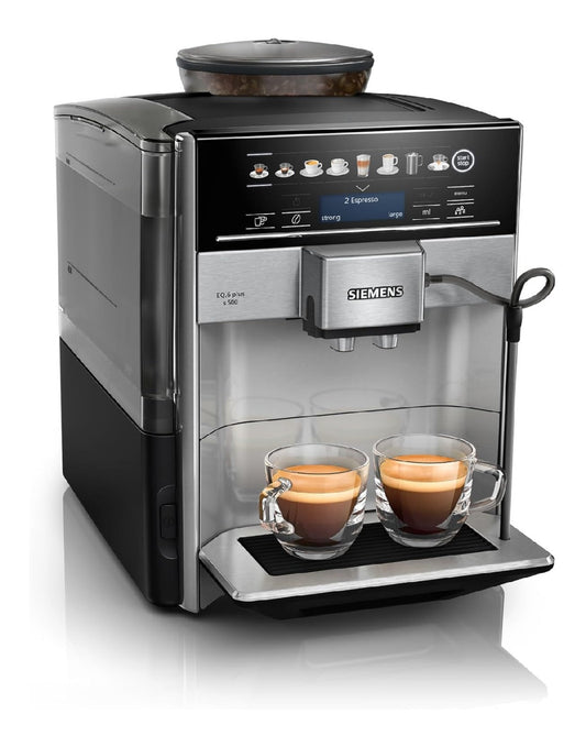 Machine grains premium inox, 12 boissons, nettoyage auto lait, affichage couleur coffeeSelect