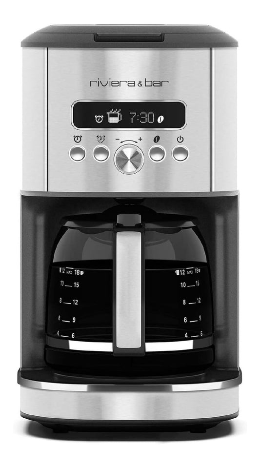 Cafetiere filtre programmable 1.8L ecran LCD depart differe 12 tasses
