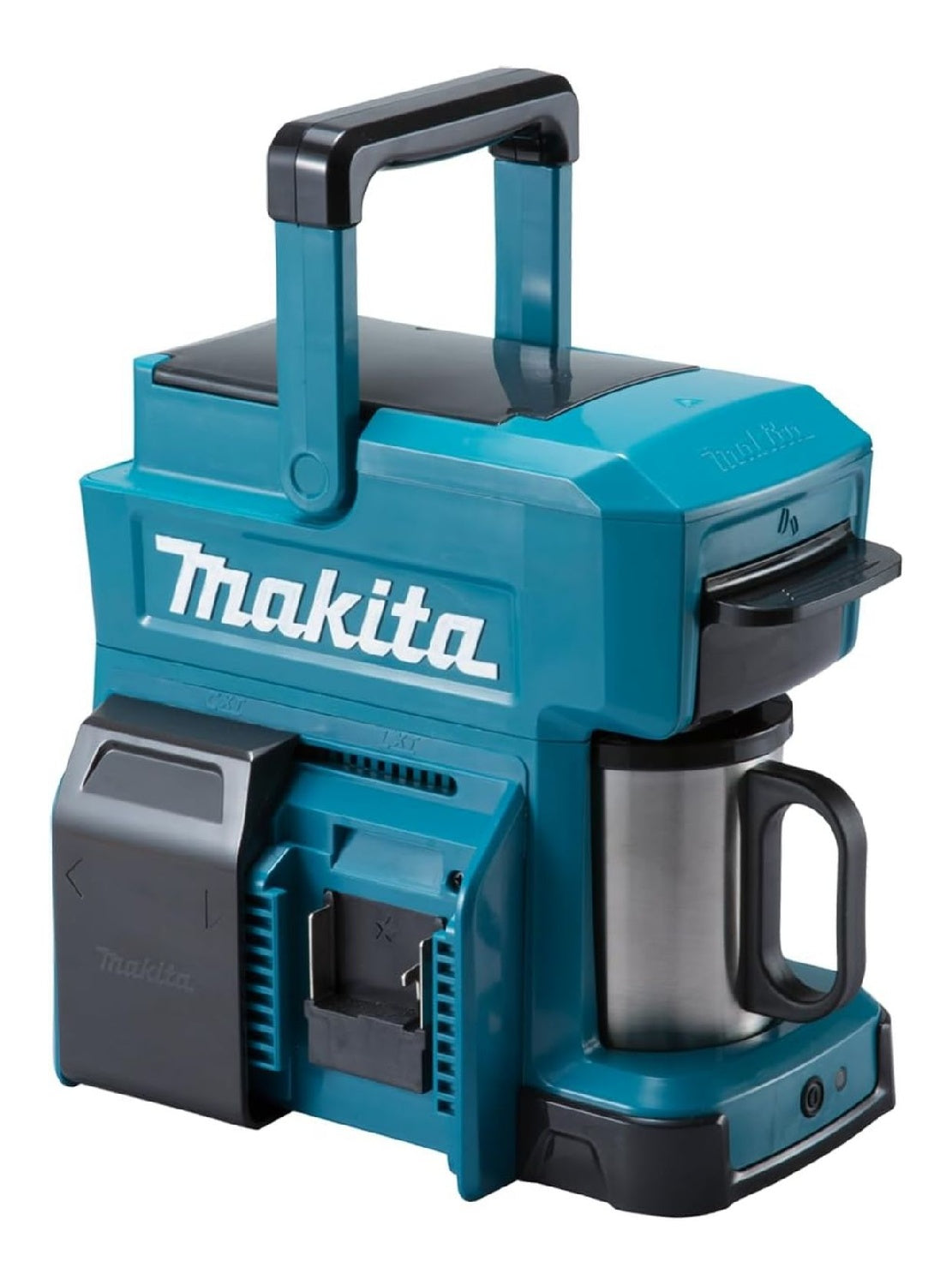 Machine cafe portable batterie 18V chantier exterieur gobelet inox