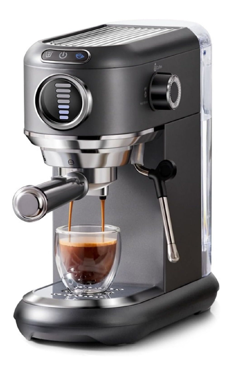 Machine Expresso Tout-en-19 Bars Ecran LED avec Mousseur Lait et Buse Vapeur