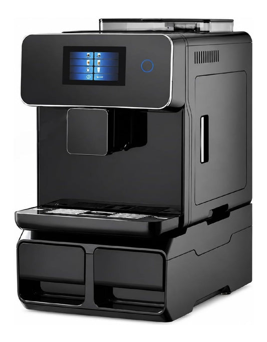 Cafetiere automatique ecran tactile grains et moulu boissons one touch