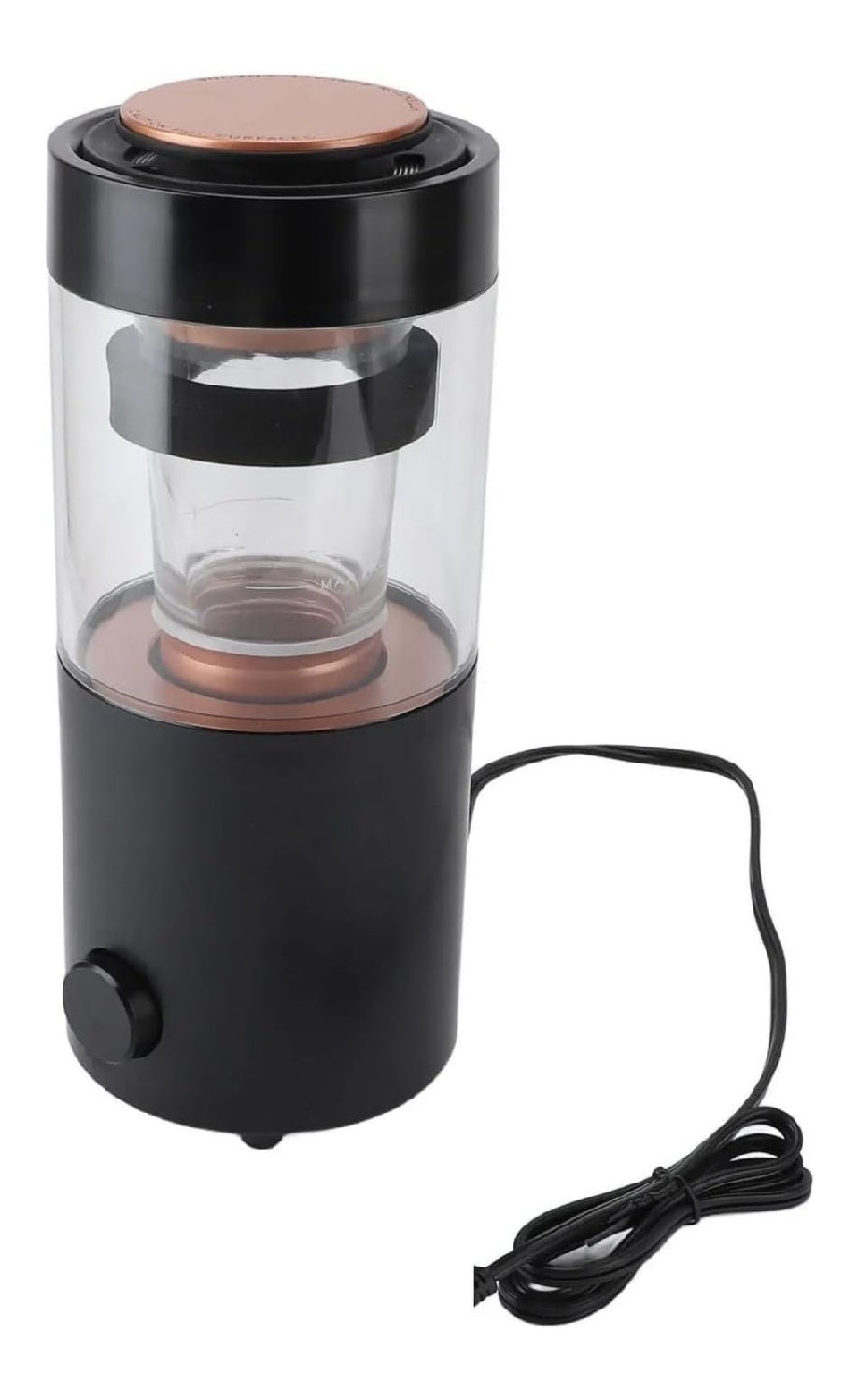 Torrefacteur a Cafe Automatique 1300W Verre Transparent Minuterie Reglable