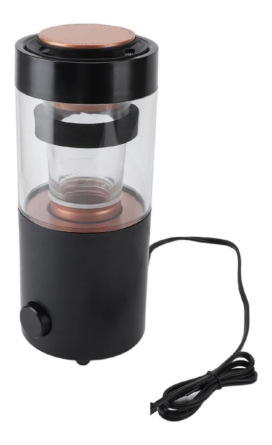 Torrefacteur a Cafe Automatique 1300W Verre Transparent Minuterie Reglable