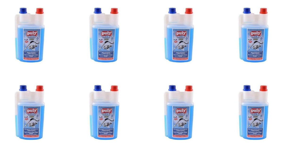 Lot 8 nettoyants lait liquide 1L pack entretien cappuccino expresso