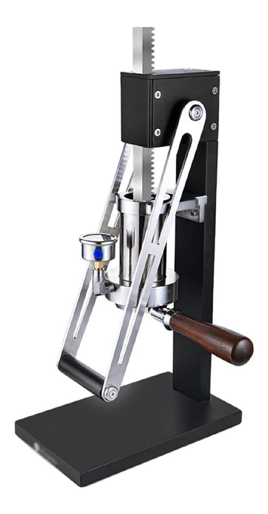 Machine Expresso Manuelle Levier Noir et Inox Pression Variable avec Plateau Stable