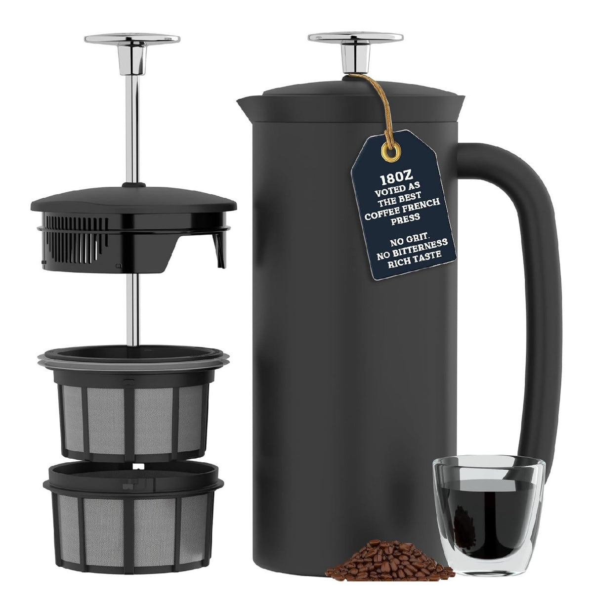 Presse cafe piston isotherme double paroi filtre precision 1.7L