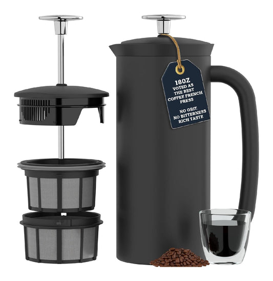 Presse cafe piston isotherme double paroi filtre precision 1.7L