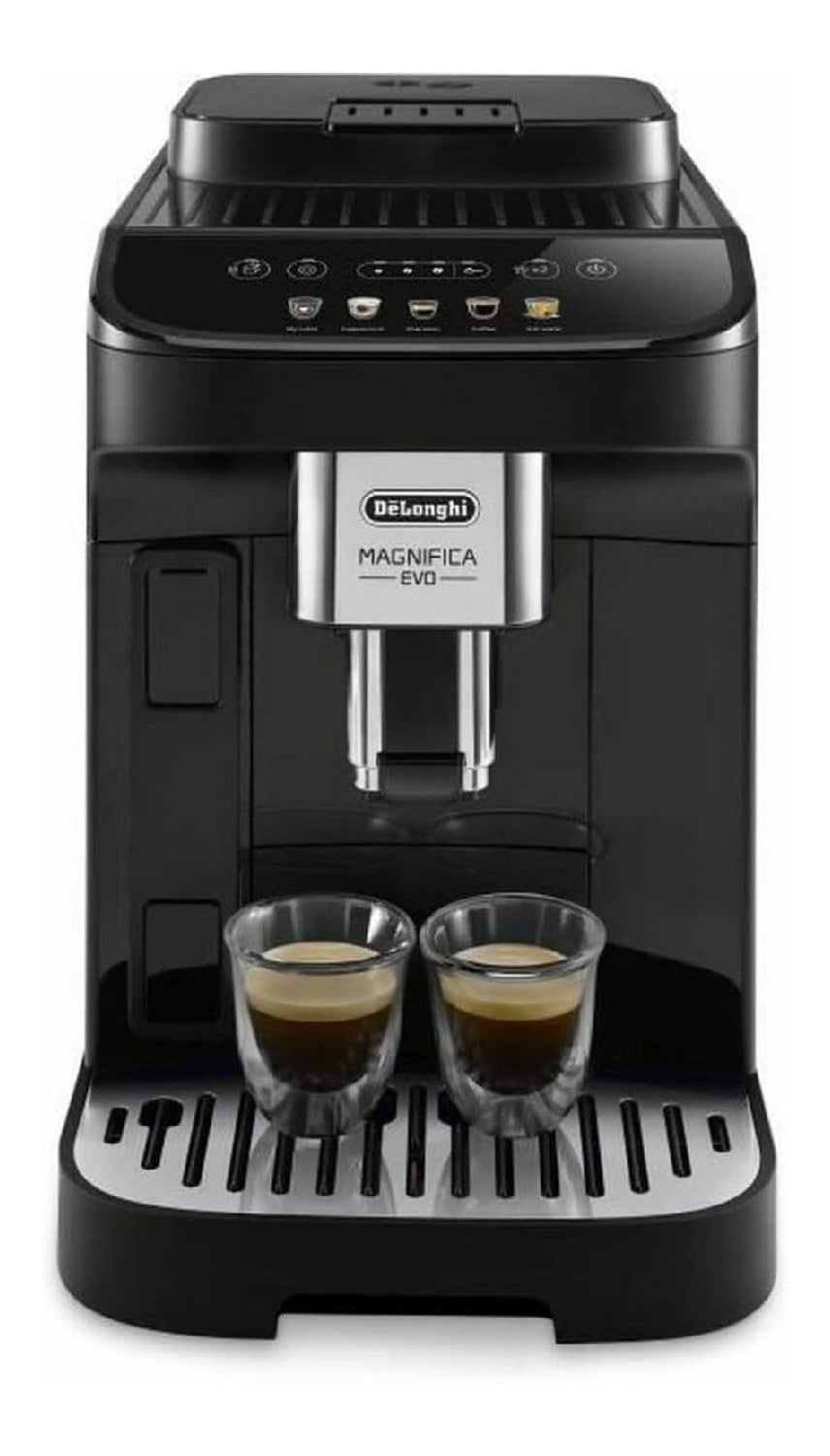 Machine grains automatique noire, 4 recettes, panneau tactile couleur, compacte et fiable