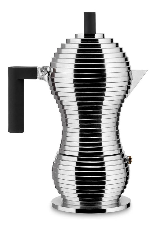 Cafetiere moka design brindilles aluminium poli 6 tasses