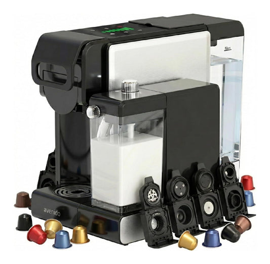 Expresso multi-capsules 19 bar 2850 W 7 adaptateurs mousseur lait