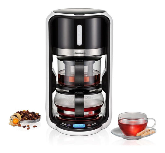 Machine a The 1200 W Blanc Noir Deux Verseuses Verre Programmes
