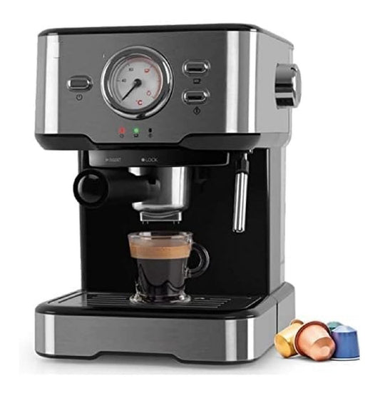 Cafetiere Expresso Automatique 1100W 20 Bars Reservoir 1.5L Capsules