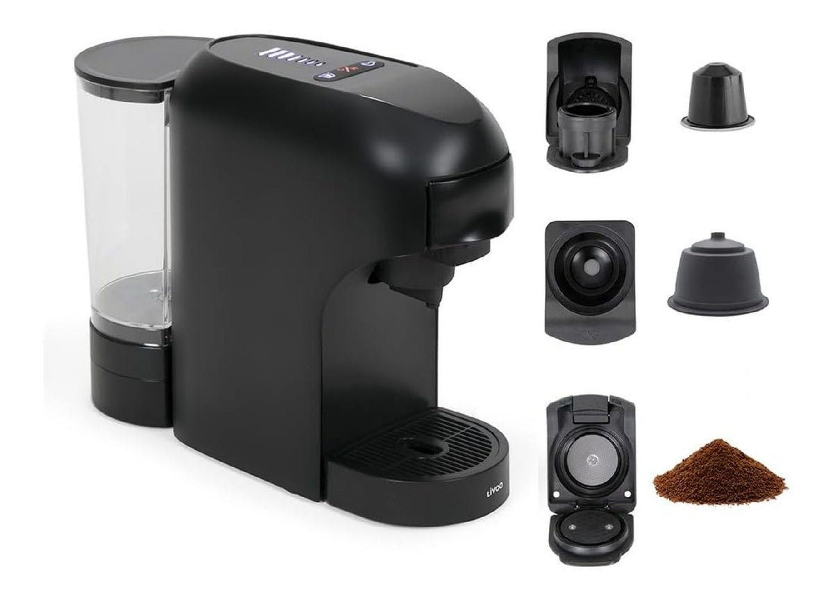 Machine Multi-Capsules 4 en 1 1400W 20 Bars avec 7 Niveaux de Temperature