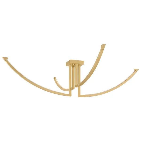 Frankfurt Semi Flush, Vintage Brass