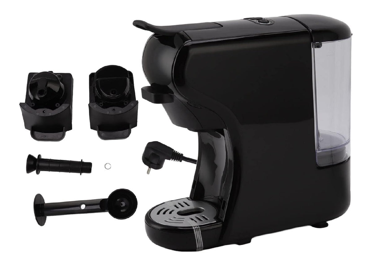 Machine Expresso 4en1 Compatible Capsules Poudre et Dosettes avec Accessoires