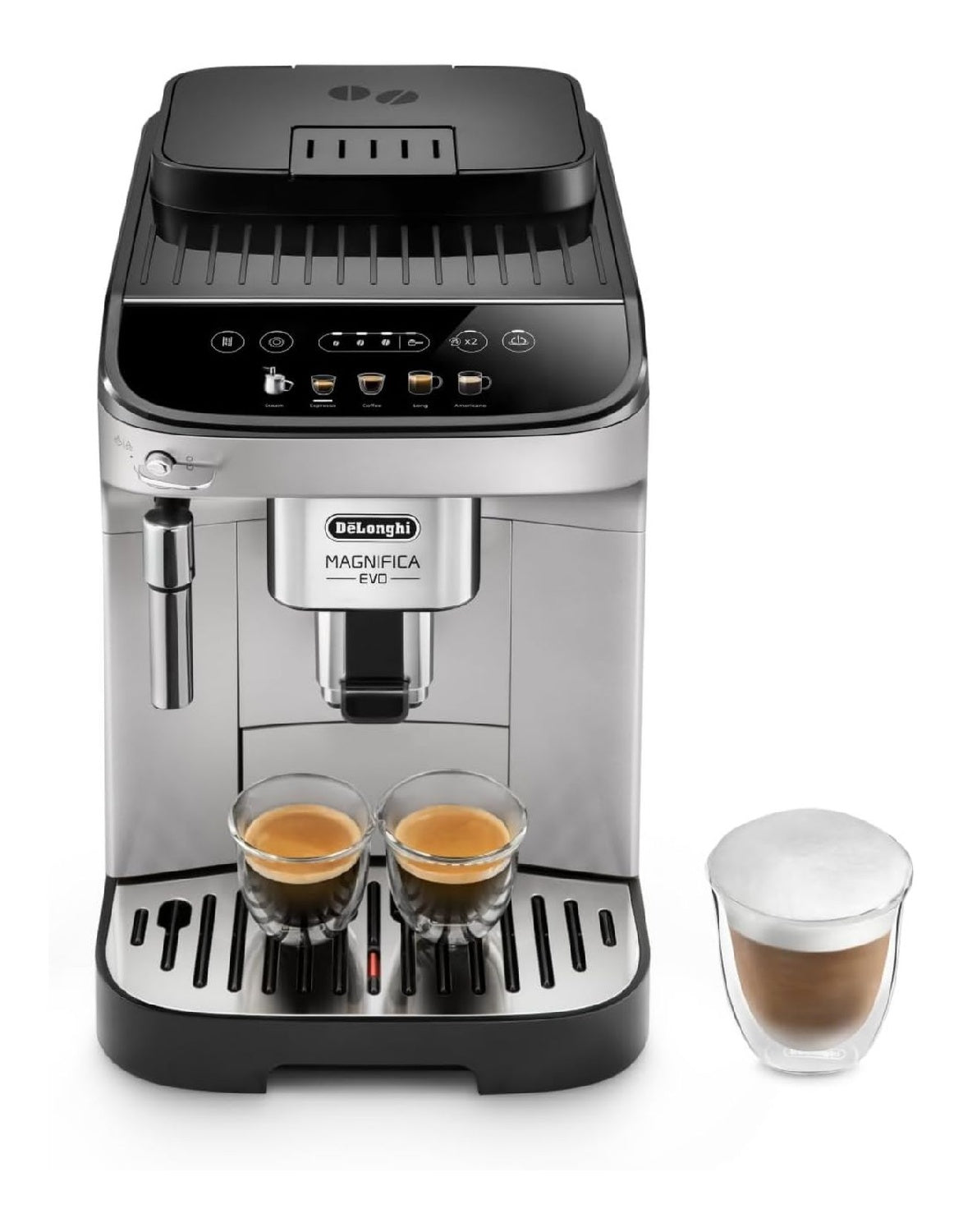 Machine automatique 5 boissons inox broyeur ceramique cappuccino manuel