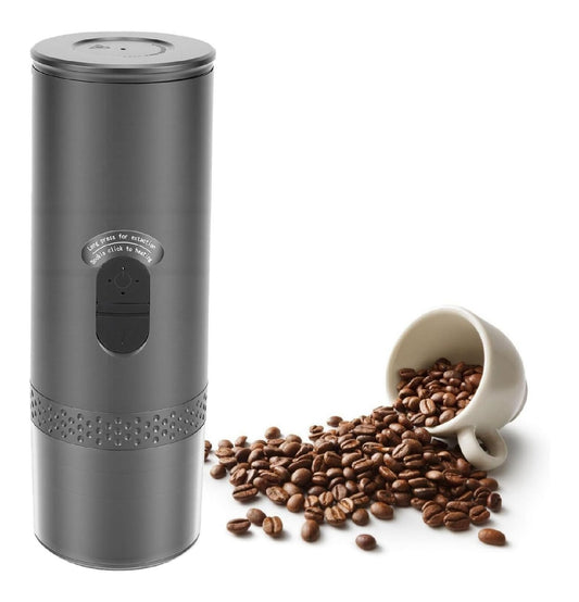 Cafetiere Electrique Portable Capsule 2600mAh Double Mode Auto Semi-Auto Gris Fonce