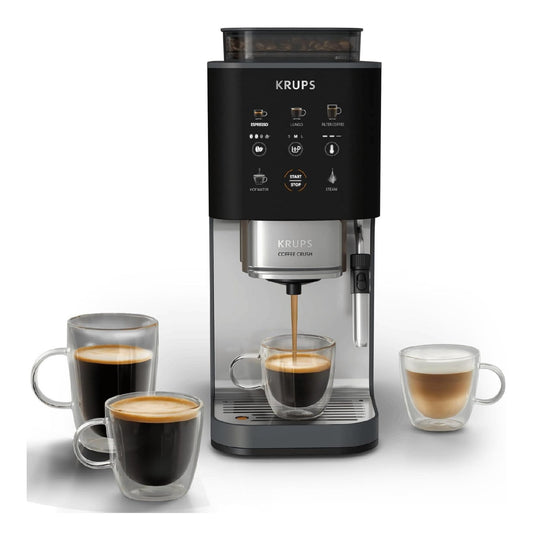 Machine cafe ultra compacte broyeur 3 boissons buse vapeur design