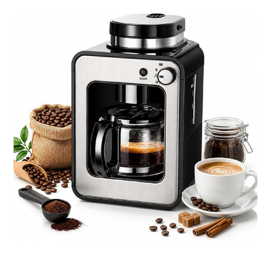 Machine Expresso Auto Broyage Rapide 92degres Maintien Chaud Grains ou Poudre 580ml