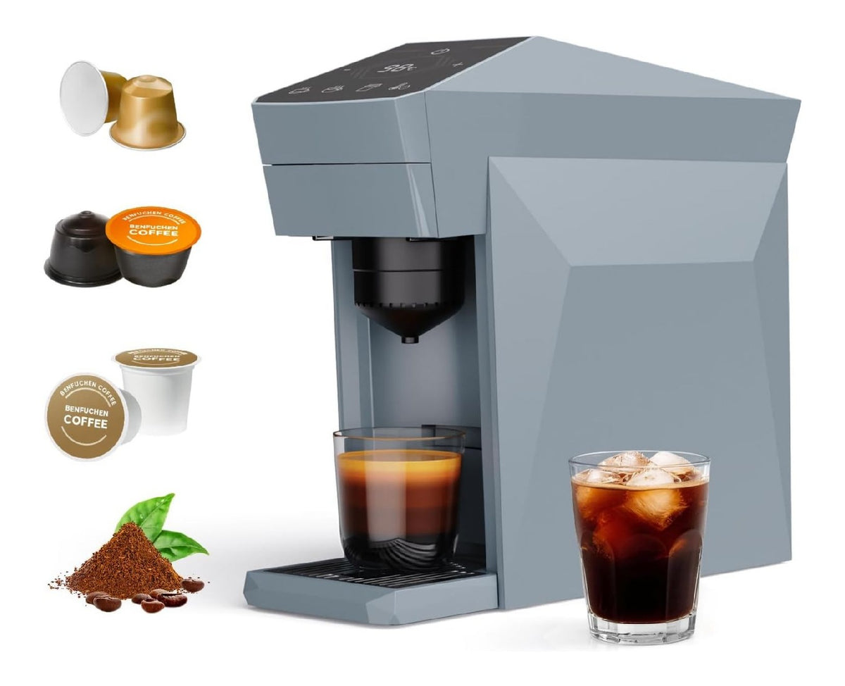 Machine 4en1 20 bars capsules multiples cafe moulu glacee ecran