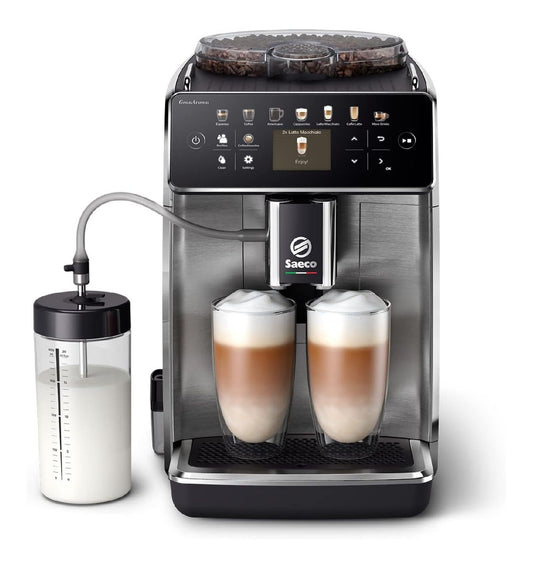 Machine grains premium 16 boissons, ecran TFT 2,4 pouces, broyeur ceramique, buse lait incluse