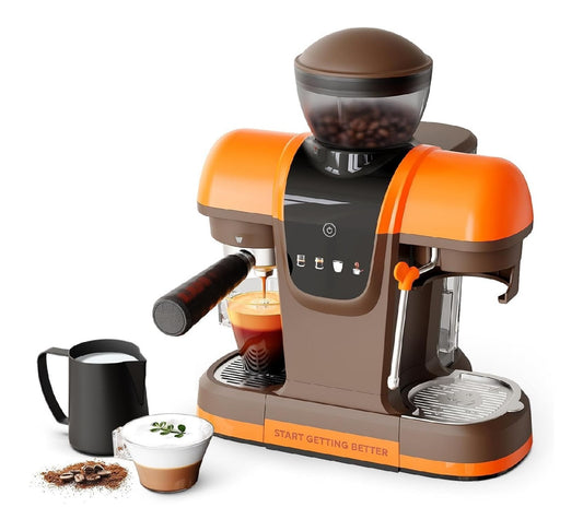 Expresso semi-auto 20 bars broyeur 58 mm pre-infusion NTC vapeur