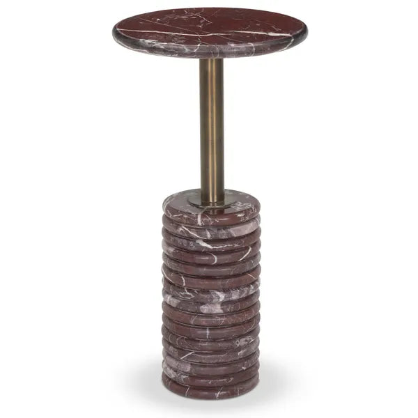Reeves End Table, Cordovan Marble by Four Hands
