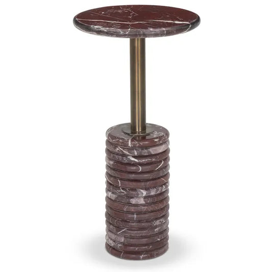 Reeves End Table, Cordovan Marble by Four Hands