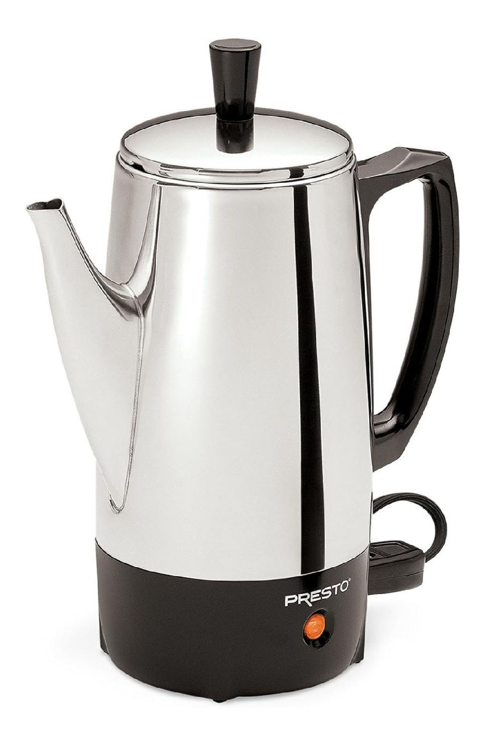 Percolateur inox 6 tasses 500 W maintien chaud auto compact