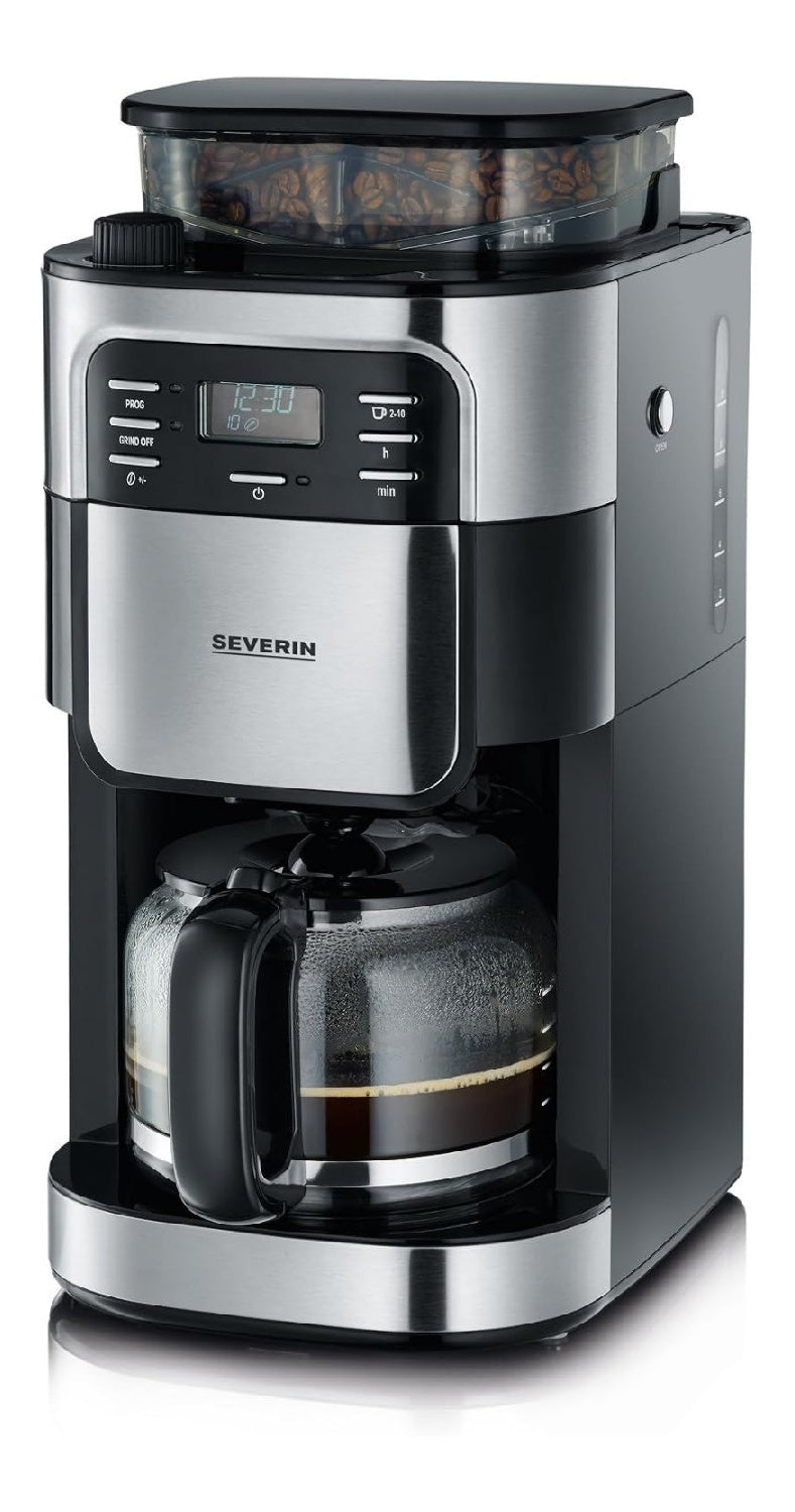 Cafetiere filtre broyeur integre 1000W programmable 10 tasses