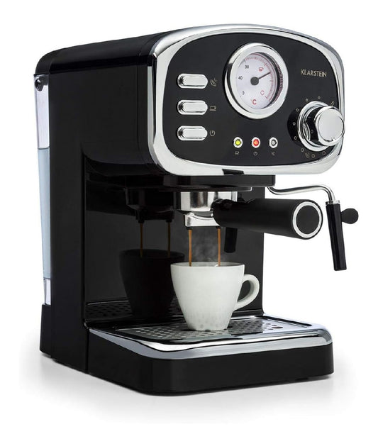 Machine Expresso Retro 1100W 15 Bars Manometre Pression et Chauffage Tasses