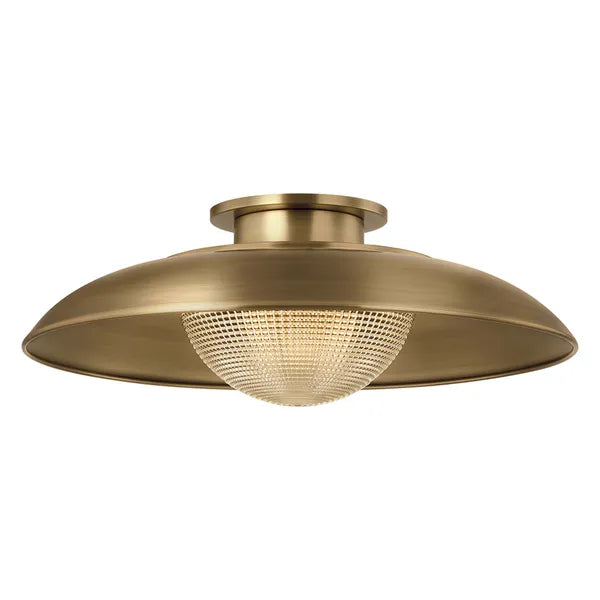 Braxton Semi Flush, Patina Brass