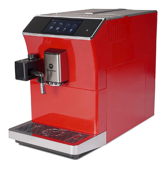 Cafetiere automatique tactile 16 specialites buse lait micro-mousse rouge