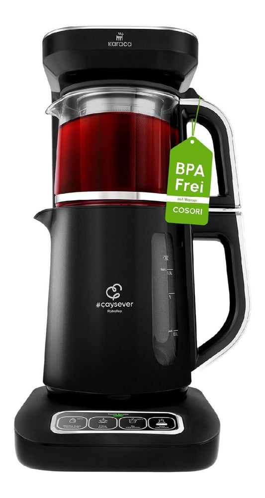 Theiere verre electrique 4-en-1 infuseur automatique 1.5L