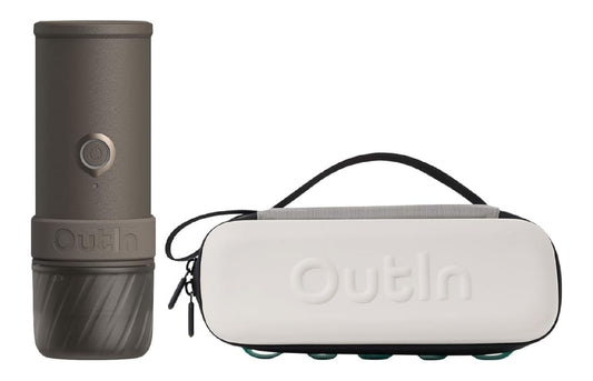 Etui de Protection Rigide Blanc pour Machine a Cafe Portable avec Poignee