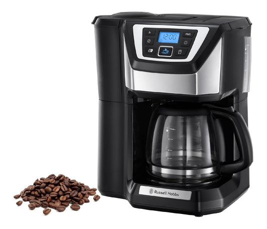 Cafetiere grains 12 tasses 1.5L broyeur programmable digital