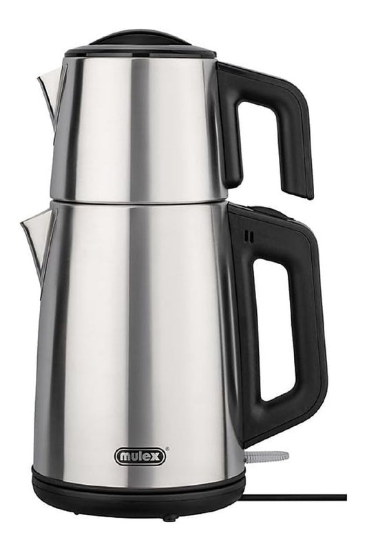 Bouilloire theiere electrique inox 18/10 double chauffe 2.1L