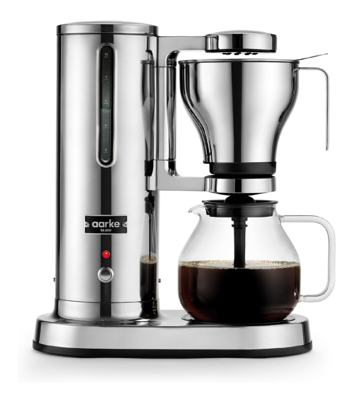 Cafetiere filtre design inox poli miroir goutte-a-goutte premium scandinave