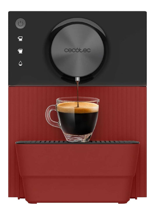 Machine superautomatique compacte rouge broyeur ceramique 3 boutons