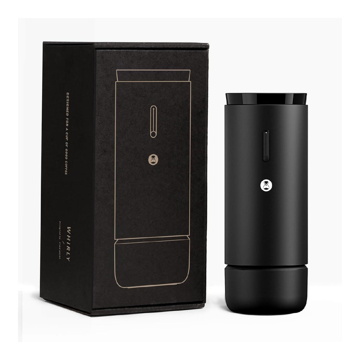 Moulin electrique portable broyeurs acier noir mat USB-C coffret premium