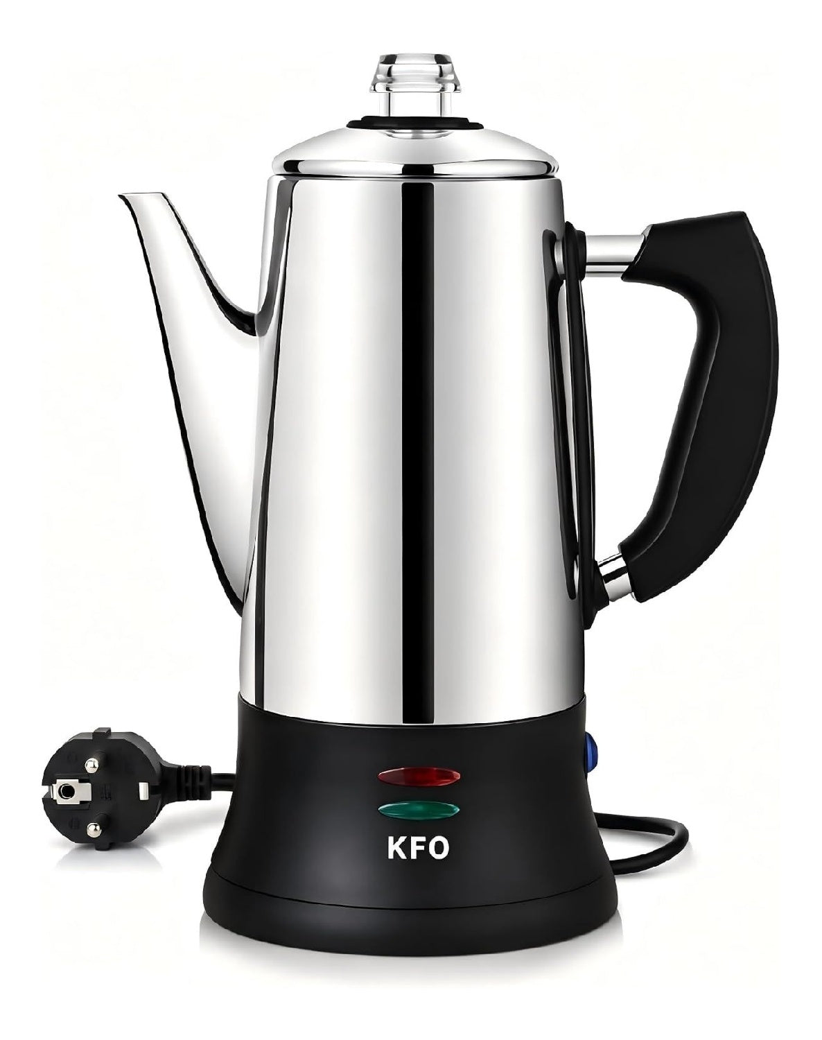 Percolateur Electrique 12 Tasses 1.8 L Inox Design Traditionnel