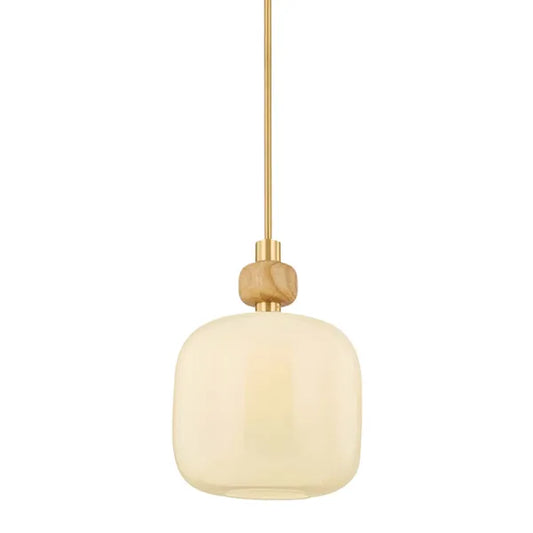 Elise Pendant, Aged Brass