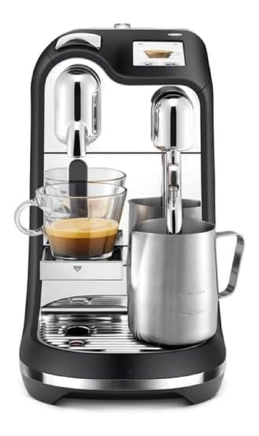 Machine a Capsules Premium Noir et Inox avec Buse Vapeur Pro