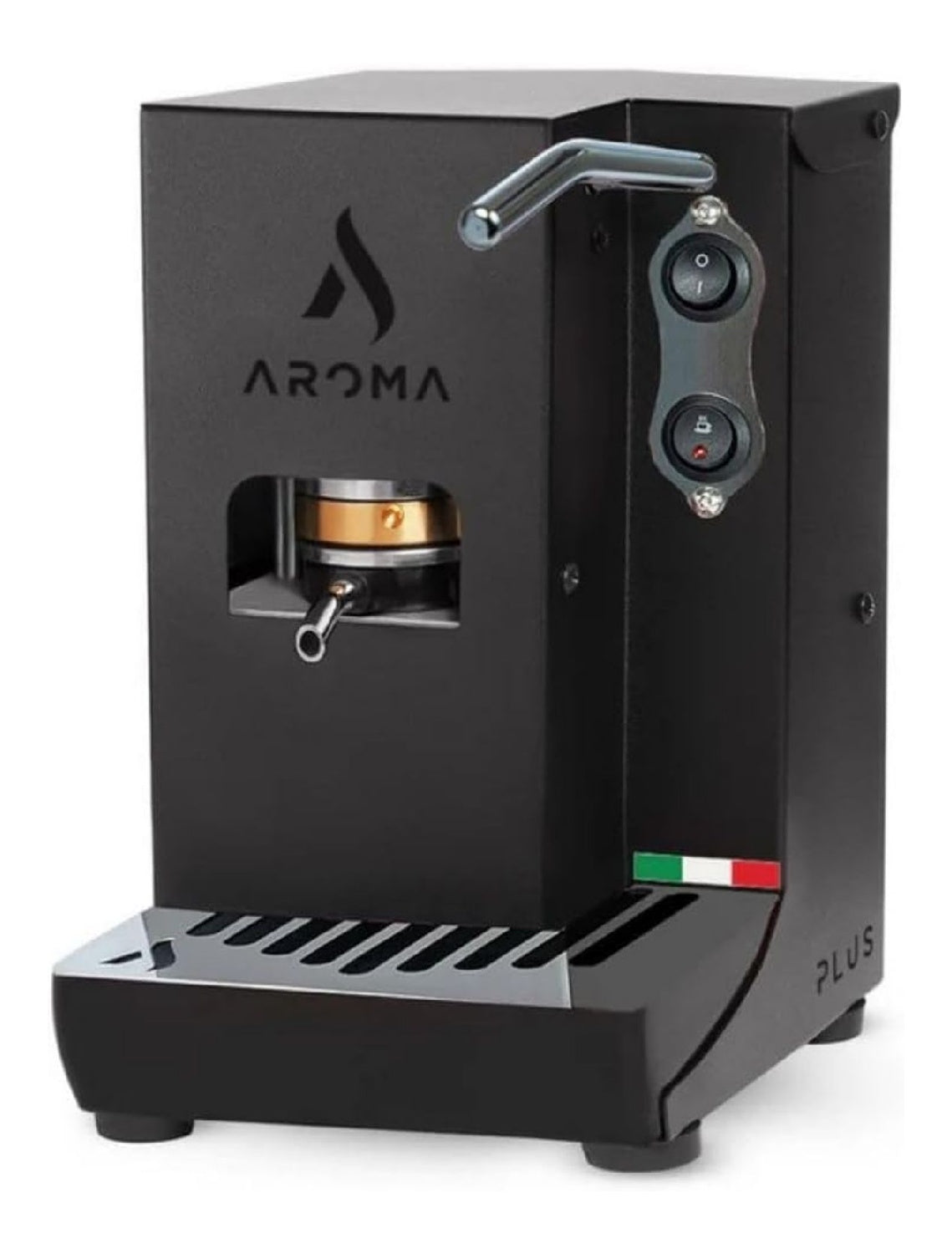 Machine a Dosettes ESE Noire Mate Compacte avec Interrupteurs Lateraux