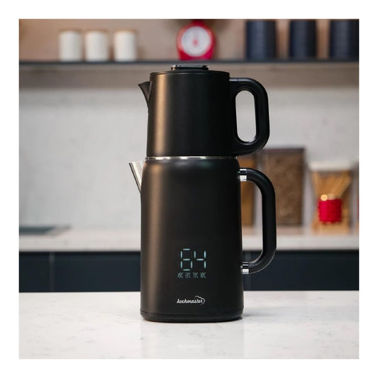Theiere Digitale 1.5+1.1 L 1800 W Inox Double Systeme Samovar
