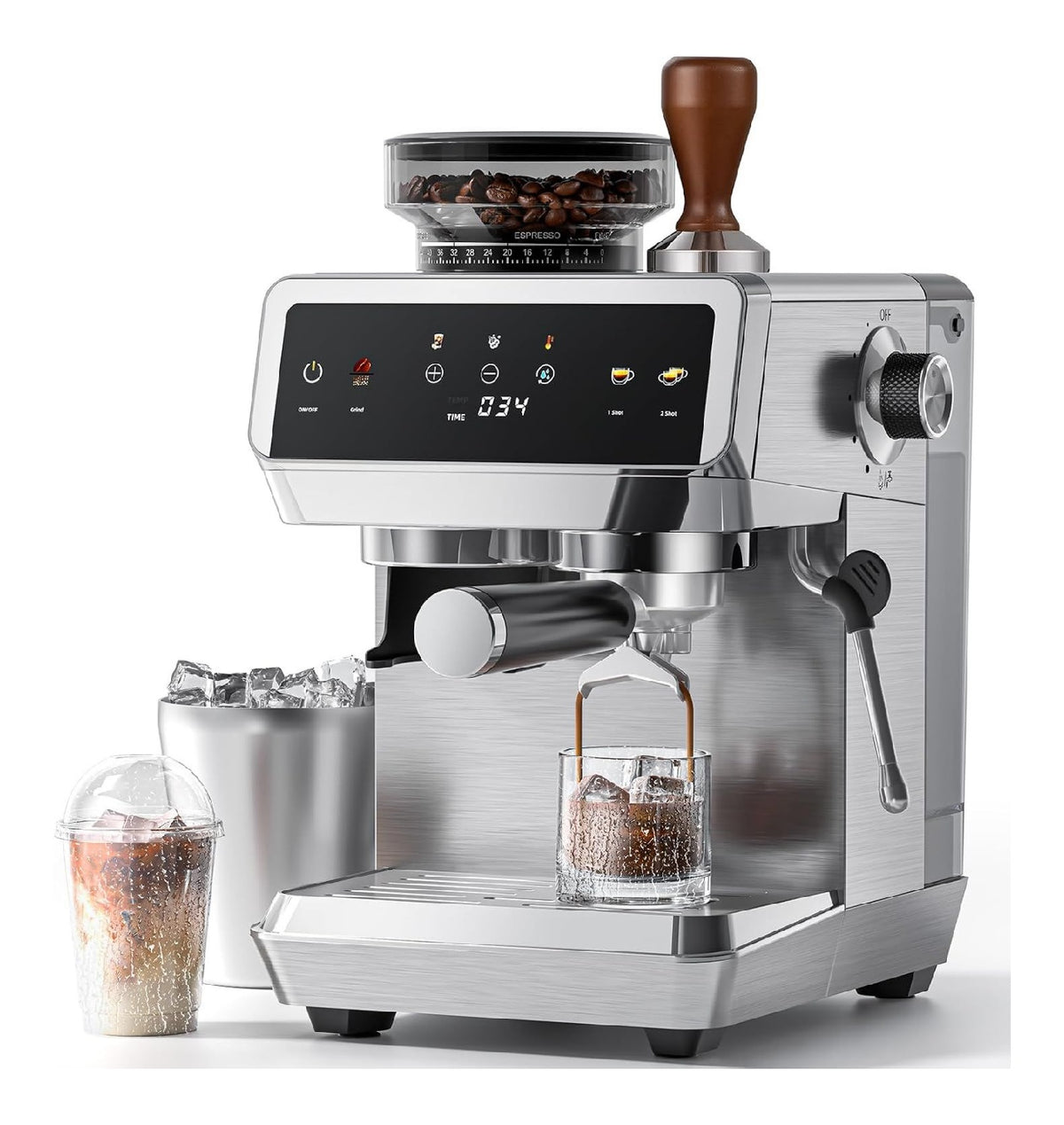 Expresso Broyeur Integre 20 Bars Controle PID Ecran Tactile